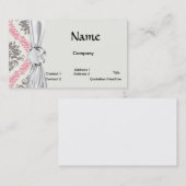 crème en grijze bruine dampblaasjes visitekaartje (Voorkant / Achterkant)