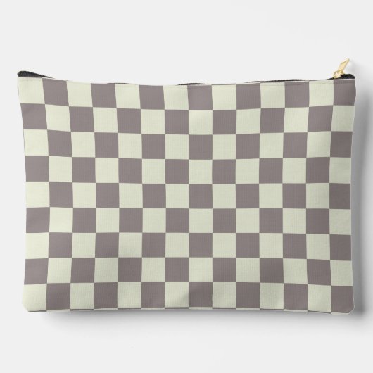 Crème en Grijze Cheque Etui (Achterkant)