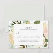 Crème en Grijze maaltijd optie bruiloft rsvp (Voorkant / Achterkant)