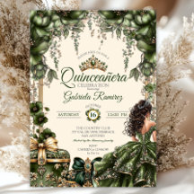 Crème en Groen Gouden Tiara Bloemstuk Quinceañera