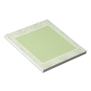 Crème en groene Damask Scheur Notitieblokken weg
