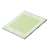 Crème en groene Damask Scheur Notitieblokken weg (Linkerzijde)