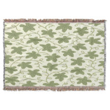 Crème en groene gooit deken