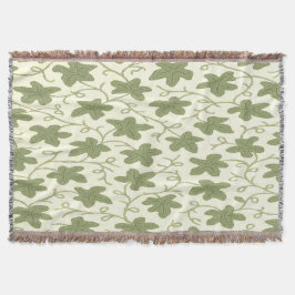 Crème en groene gooit deken