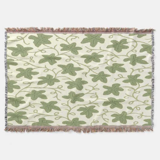 Crème en groene gooit deken (Voorkant)