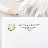 Crème en Ivoor Bloemen Boeket| Wedding Classic Etiket (Insitu)