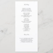 Crème en Ivoor | Elegant trouwprogramma Programmakaart (Achterkant)
