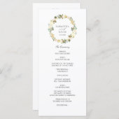 Crème en Ivoor | Elegant trouwprogramma Programmakaart (Voorkant / Achterkant)