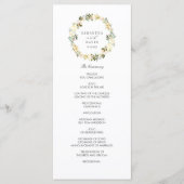 Crème en Ivoor | Elegant trouwprogramma Programmakaart (Voorkant)