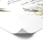 Crème en Ivory Floral Signature Poster (Hoek)