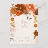 Crème en koper botanische bruiloft RSVP kaartje (Voorkant)