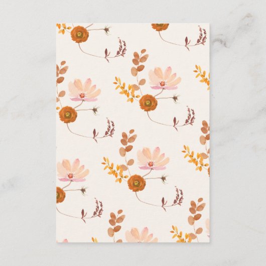 Crème en koper botanische bruiloft RSVP kaartje (Achterkant)