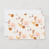 Crème en Koper Floral Botanical Wedding Arch RSVP Kaartje (Achterkant)