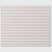 Crème en koraalstrepen cadeaupapier (Vlak)