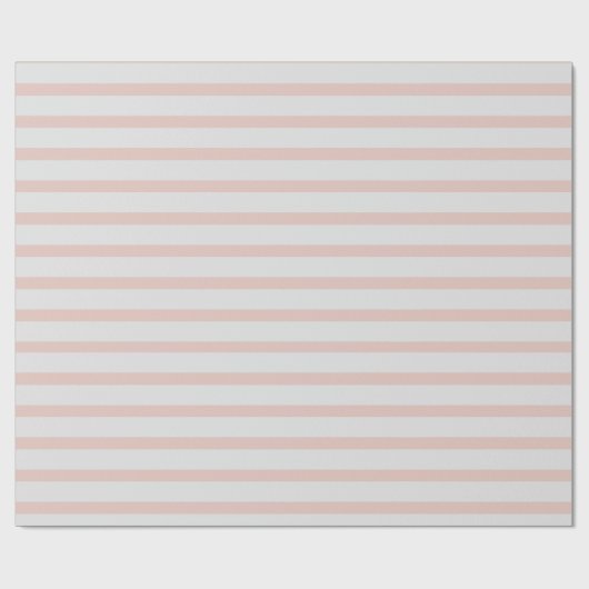 Crème en koraalstrepen cadeaupapier (Vlak)