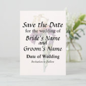 Crème en Maroon Iris en Buds Save The Date (Staand voorkant)