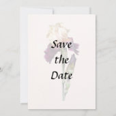 Crème en Maroon Iris en Buds Save The Date (Achterkant)