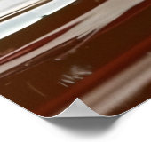 Crème en Red Splash Fluid Art Poster (Hoek)