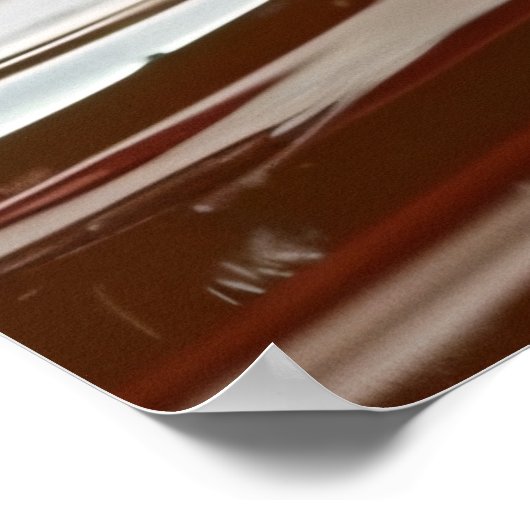 Crème en Red Splash Fluid Art Poster (Hoek)