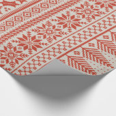 crème en roodbruin cadeaupapier (Hoek)