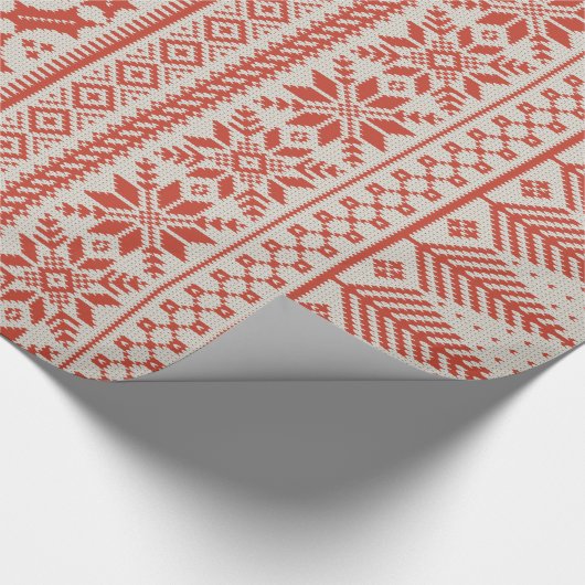 crème en roodbruin cadeaupapier (Hoek)