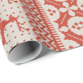 crème en roodbruin cadeaupapier (Rol Hoek)