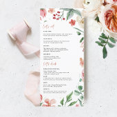 Crème en Roos | Menu van de lente-Florals Wedding