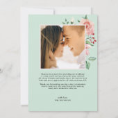 Crème en Roos | Romantische lente-Floral bruiloft Bedankkaart (Achterkant)