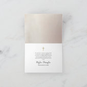 Crème en Roze Bloemen Orthodox Christelijk Memoria Bedankkaart (Binnen)