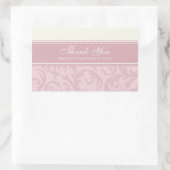 Crème en Roze Dank u bruiloft gunst Labels (Tas)
