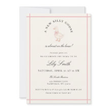 Crème en Roze Domme Gans Baby Shower