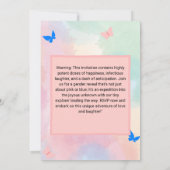 Crème en roze minimalistische Geslacht onthullen u Kaart (Achterkant)