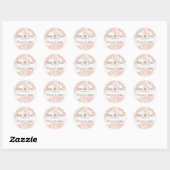 Crème en Roze Rozen Bewaar de Date Sticker (Vel)