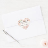 Crème en Roze Rozen Bewaar de Date Sticker (Envelop)