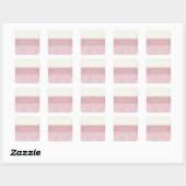 Crème en Roze Save the Date Envelope Seal Vierkante Sticker (Vel)