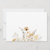 Crème en Sage Wildflower bruiloft Kaart (Achterkant)