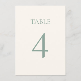 Crème en Salie Tafel Nummers Kaart
