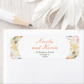 Crème en Sinaasappel  Bloemen bruiloft Etiket (Insitu)