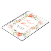 Crème en Sinaasappel  Bloemen bruiloft Notitieboek (Linkerzijde)