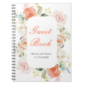 Crème en Sinaasappel  Bloemen bruiloft Notitieboek (Voorkant)