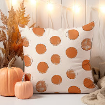 Crème en Sinaasappel Stamp Pattern