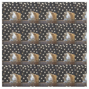 Crème en Tan Guinea Pig Fabric Stof