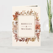 Crème en Terracotta Bloemencode QR Wedding (Voorkant)