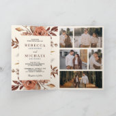 Crème en Terracotta Bloemencode QR Wedding (Binnen)