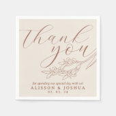 Crème en terracotta minimalistische chic servet (Voorkant)