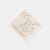 Crème en terracotta minimalistische chic servet (Hoek)