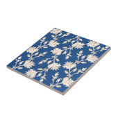 Crème en White Victoriaans Floral Pattern Tegeltje (Zijkant)