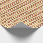 Crème- en wijnchequepapier cadeaupapier (Hoek)