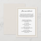 Crème en Wit | Accommodaties Informatiekaartje (Voorkant / Achterkant)