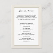 Crème en Wit | Accommodaties Informatiekaartje (Voorkant)